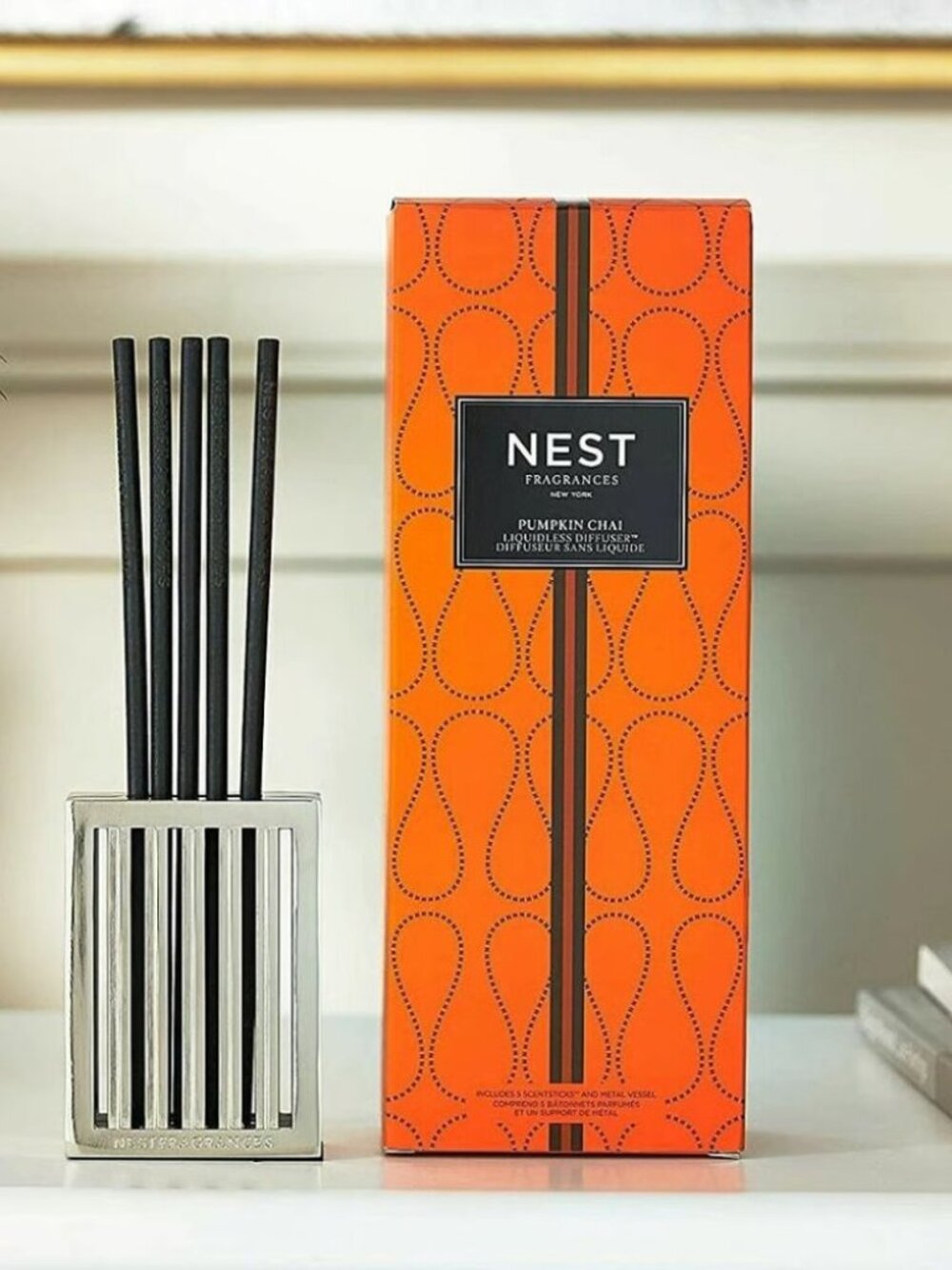 New in Box - NEST Fragrances Pumpkin Chai Reed Diffuser Full Size